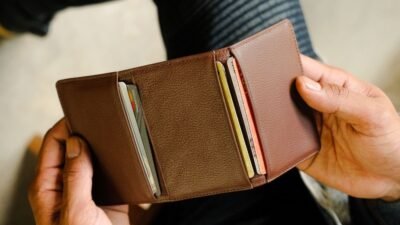 Trio - Dompet Kartu Pria dan Wanita Kulit Asli Card Holder ATM KTP Emas Logam Mulia - La Vaches' Leather